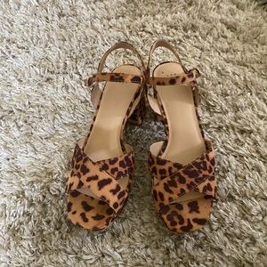 a New Day Leopard Print Block Heels